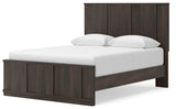 Shaehartin Dark Brown Queen Panel Platform Bed from Decor Furniture