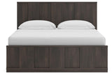 Shaehartin Dark Brown King Panel Bed view 6