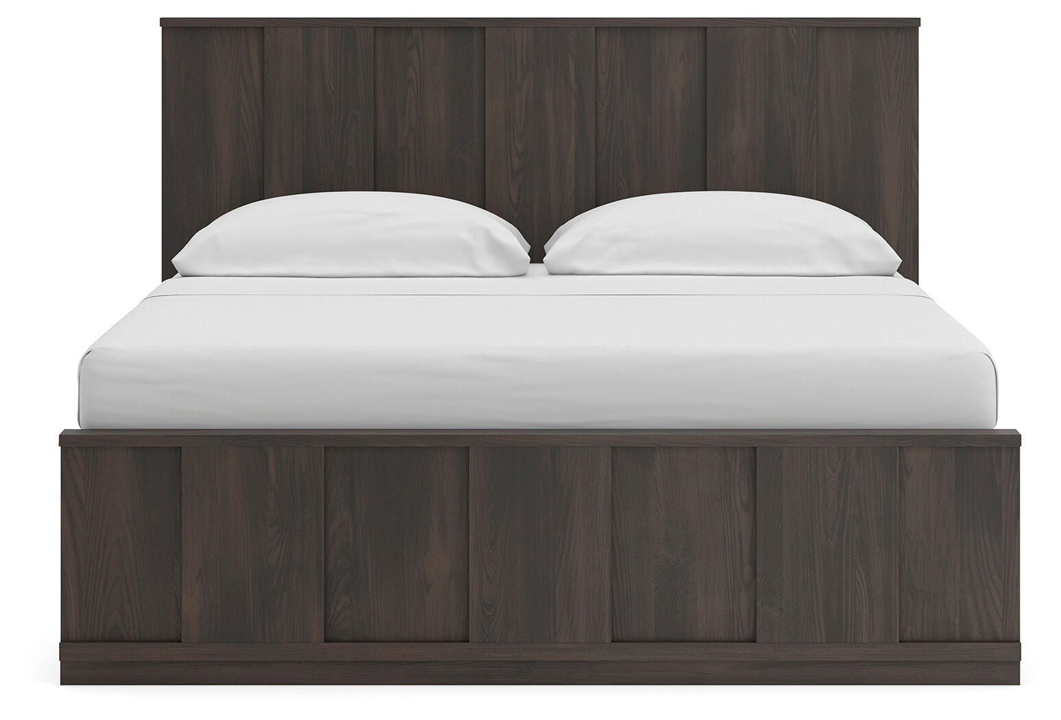 Shaehartin Dark Brown King Panel Bed view 6