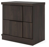 Shaehartin Dark Brown Nightstand angled view