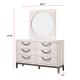 Veda Beige Modern Contemporary Solid Wood And Veneers Upholstered Panel King Bed - Ella Furniture