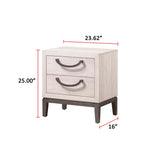 Veda Beige Modern Contemporary Solid Wood And Veneers Upholstered Panel King Bed - Ella Furniture