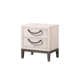 Veda Beige Modern Contemporary Solid Wood And Veneers Upholstered Panel King Bed - Ella Furniture