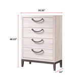 Veda Beige Modern Contemporary Solid Wood And Veneers Upholstered Panel King Bed - Ella Furniture