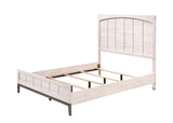 Veda Beige Modern Contemporary Solid Wood And Veneers Upholstered Panel King Bed - Ella Furniture