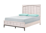 Veda Beige Modern Contemporary Solid Wood And Veneers Upholstered Panel King Bed - Ella Furniture
