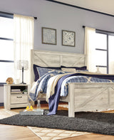 Bellaby King Crossbuck Panel Bed close-up detail of headboard