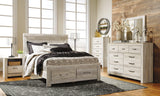 Side angle showing storage drawer operation on Bellaby bed