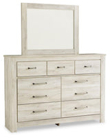 Bellaby Whitewash Dresser and Mirror - angled side view