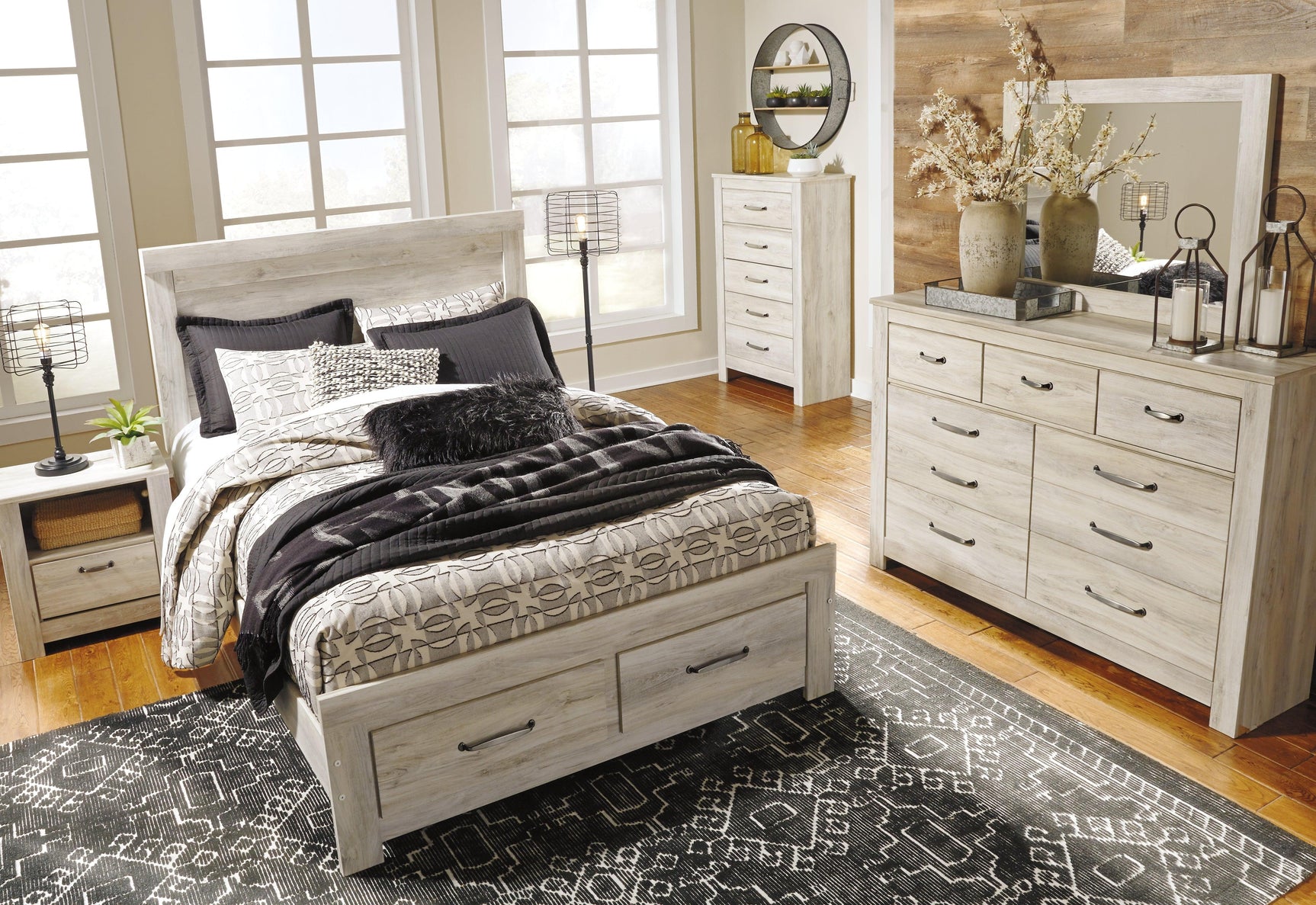Bellaby Dresser styled with decor items