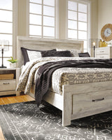 Bellaby Whitewash King Platform Bed Side Profile