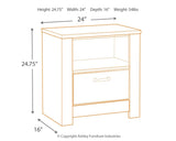 Bellaby Nightstand USB charging port side detail