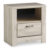 Bellaby Nightstand back view with power cord