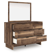 Open drawer with lining detail