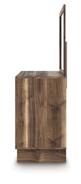 Close-up of dresser side profile