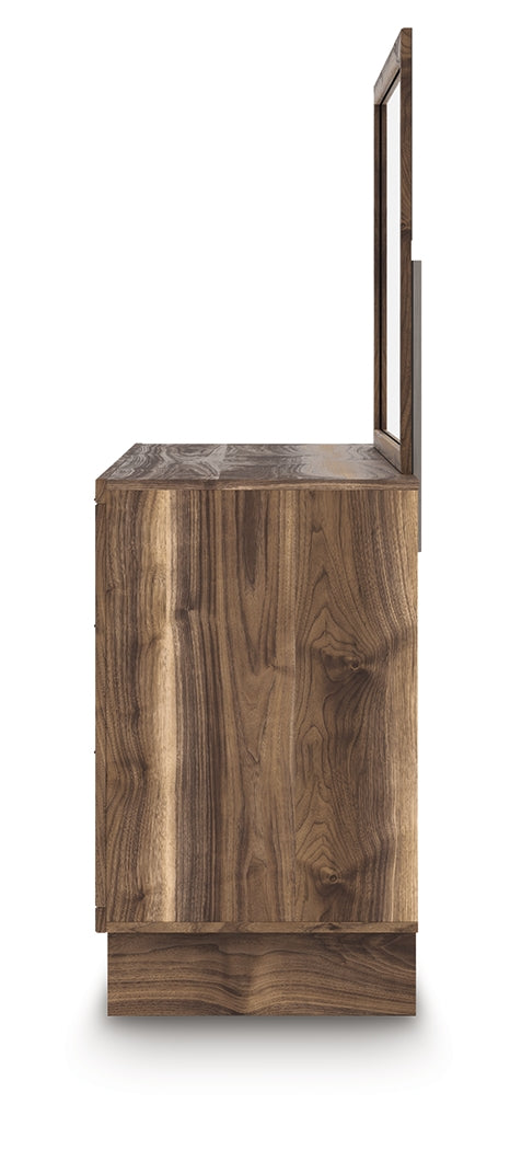 Close-up of dresser side profile