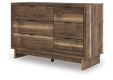 Chirason Brown 6-Drawer Dresser front view
