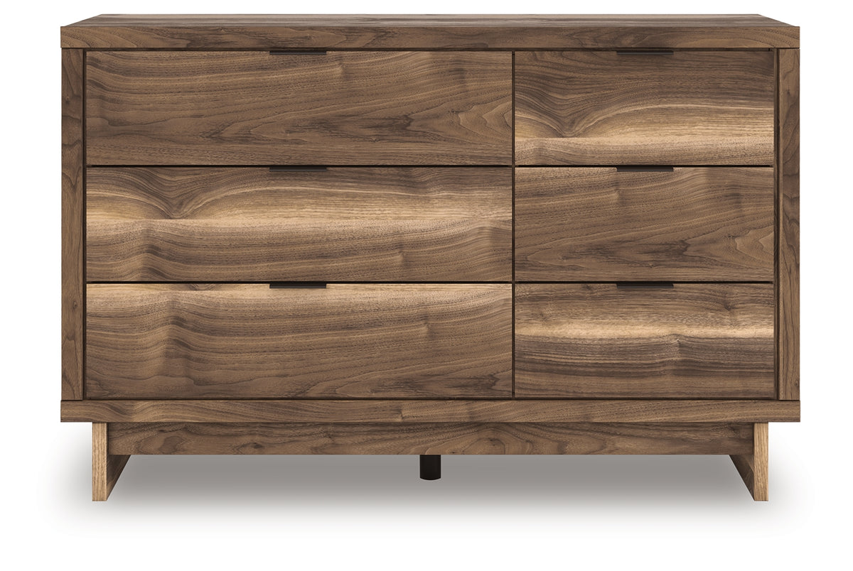 Chirason Brown 6-Drawer Dresser front view