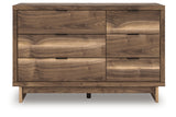 Chirason Brown 6-Drawer Dresser front view