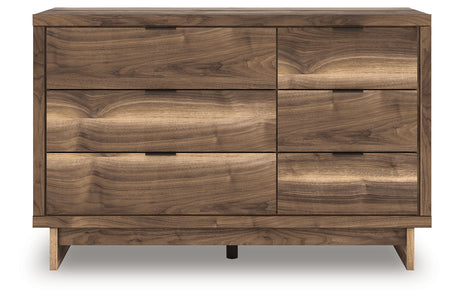 Chirason Brown 6-Drawer Dresser front view