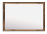 Chirason Brown Bedroom Mirror head-on view with rectangular frame