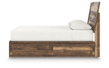 Side alternate angle of Chirason Brown Queen Panel Bed