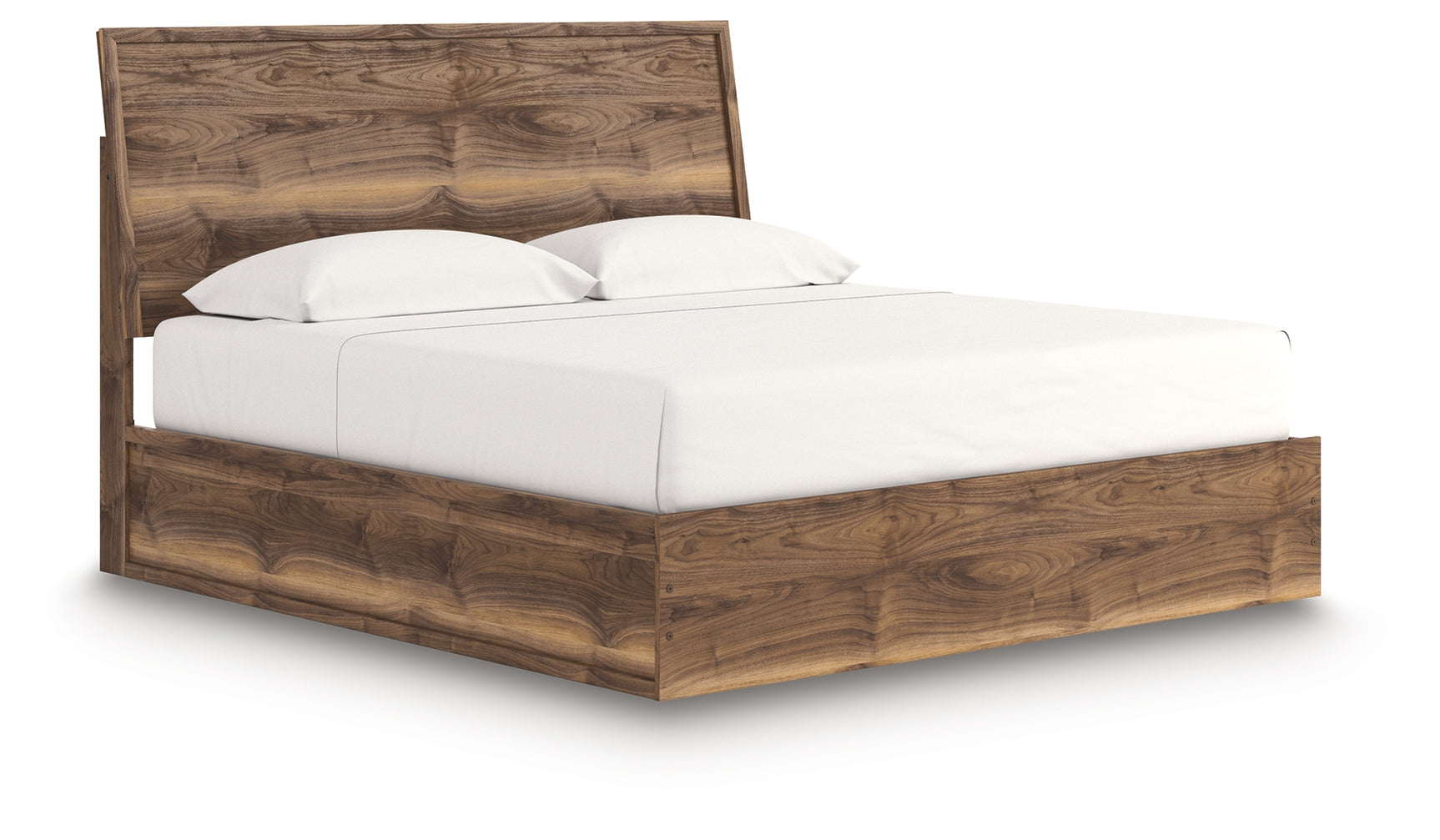 Chirason Brown King Size Panel Bed straight front view