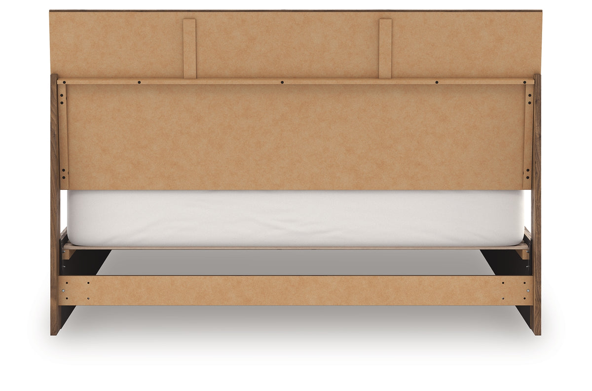 Chirason Brown King Size Panel Bed side alternate view