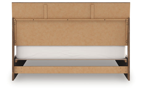 Chirason Brown King Size Panel Bed side alternate view