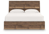 Chirason Brown King Size Panel Bed side view