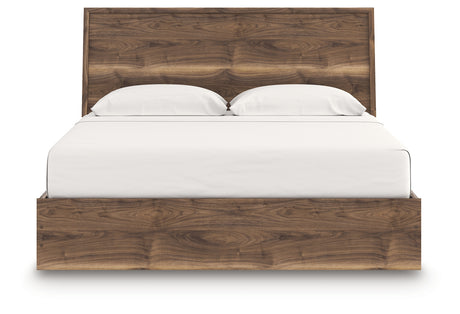 Chirason Brown King Size Panel Bed side view