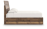 Chirason Brown King Size Panel Bed back view
