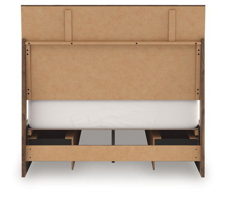 Back view of Chirason full panel bed