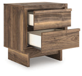 Chirason nightstand drawers opened showing storage
