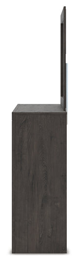 Side alternate angle of Fraluna Charcoal Dresser