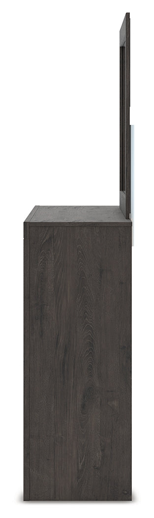 Side alternate angle of Fraluna Charcoal Dresser