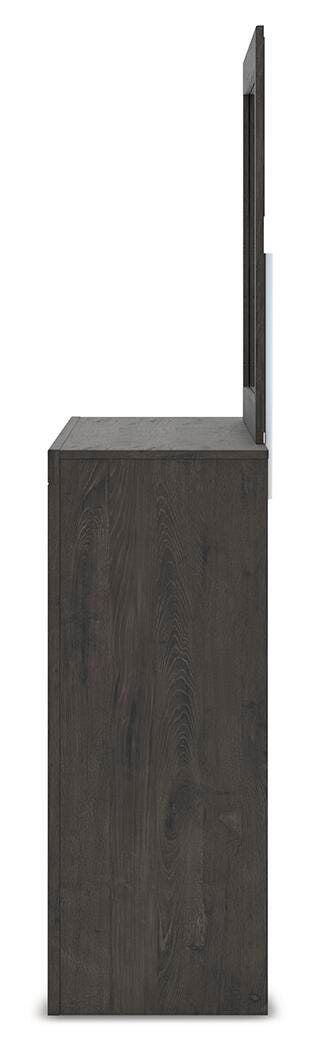 Fraluna Charcoal Panel Storage Bedroom Set view 17