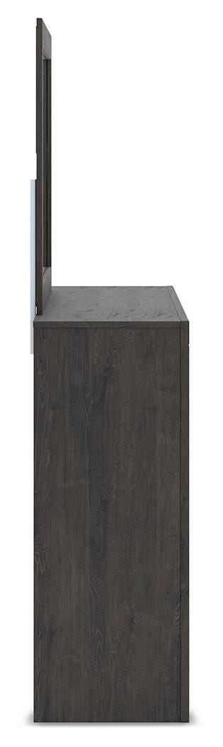 Fraluna Charcoal Panel Storage Bedroom Set view 15