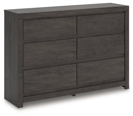 Fraluna Charcoal dresser angled side view