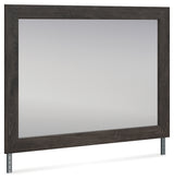 Fraluna Charcoal Bedroom Mirror angled side view