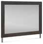 Fraluna Charcoal Bedroom Mirror angled side view