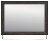 Fraluna Charcoal Bedroom Mirror head-on front view