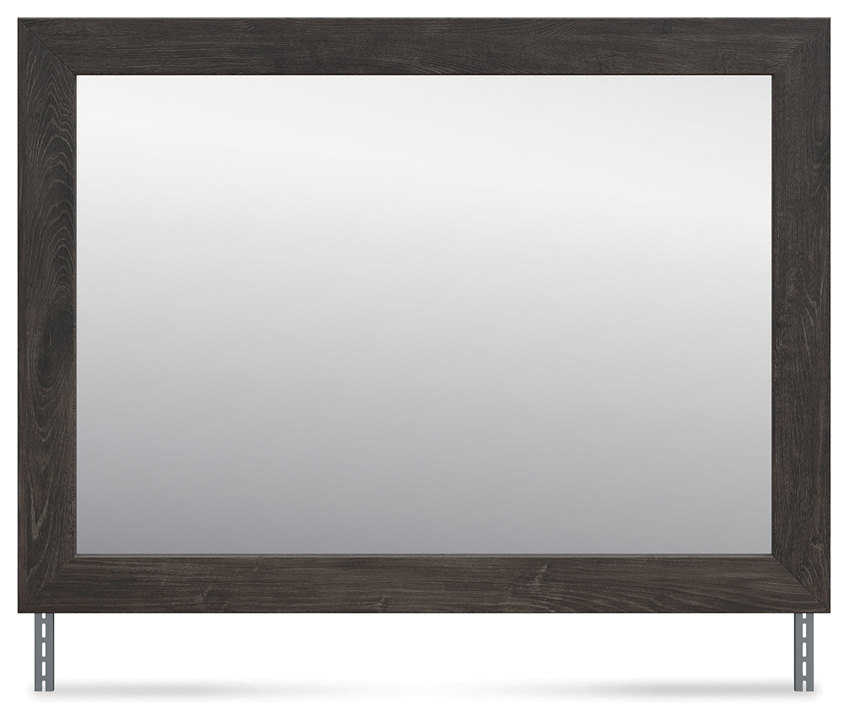 Fraluna Charcoal Bedroom Mirror head-on front view