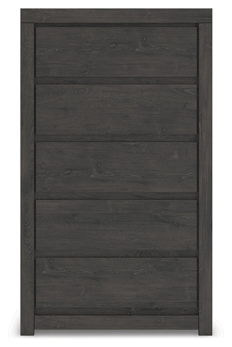 Fraluna Chest of Drawers hardware-less recessed drawer pulls detail