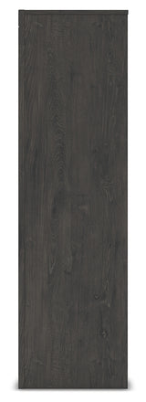 Fraluna Charcoal Chest of Drawers front angle