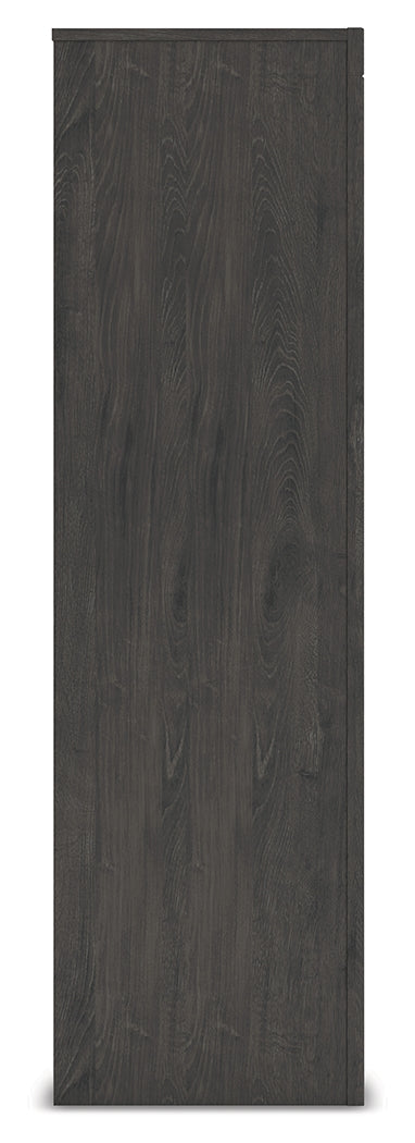 Fraluna Charcoal Chest of Drawers front angle