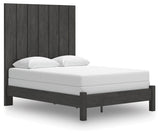 Fraluna Charcoal Panel Bedroom Set angled view