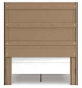 Fraluna Charcoal Queen Panel Bed back view