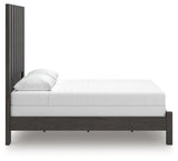 Fraluna Charcoal Queen Panel Bed side view