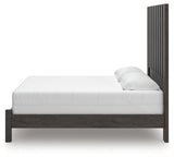 Fraluna Charcoal King Panel Bed side alternate view